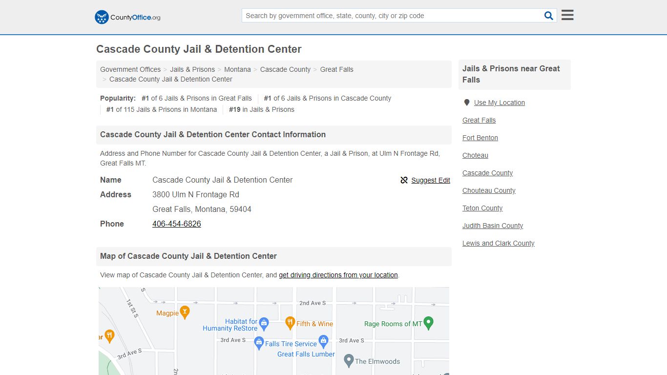 Cascade County Jail & Detention Center - Great Falls, MT ...